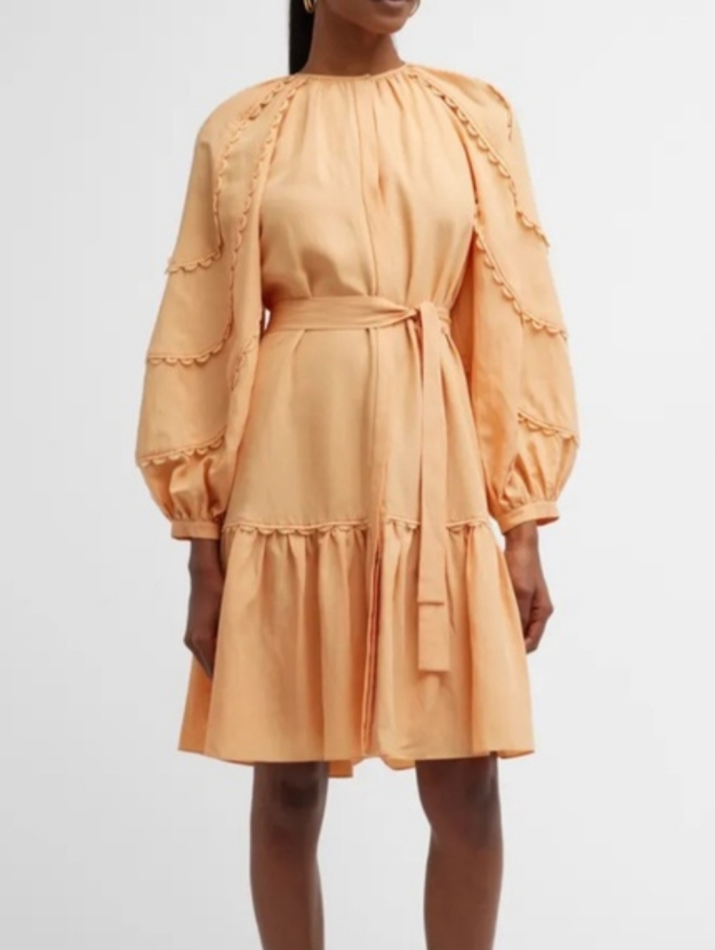 Kobi Halperin Orange Dress With Belt Size S